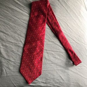 Nautica Blue & Gold Diamond Shaped Red Silk Tie